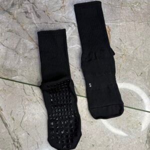 Medias de futbol antideslizantes full negro